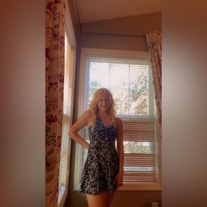 Black floral dress